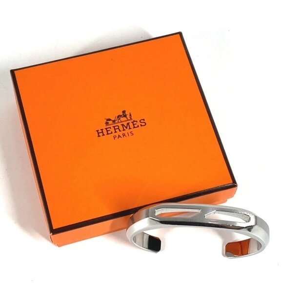 HERMES Delta Cuff Bangle Accessories Bangle SS Silver - Picture 10 of 10